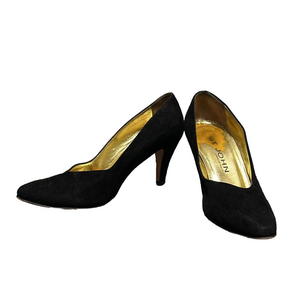 St. John Made in Italy Black Suede Pumps 3 inch Heel Size 6